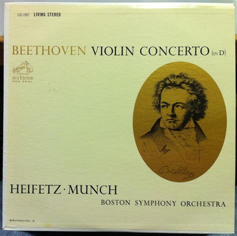 Beethoven violin concerto in d by Jascha Heifetz, LP with shugarecords ...