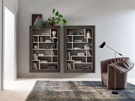 Floating solid wood bookcase LEXINGTON | Floating bookcase by Devina ...