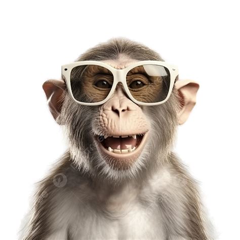 Funny Portrait Of Monkey Glasses, Chimpanzee, Monkey, Animal PNG Transparent Clipart Image and ...