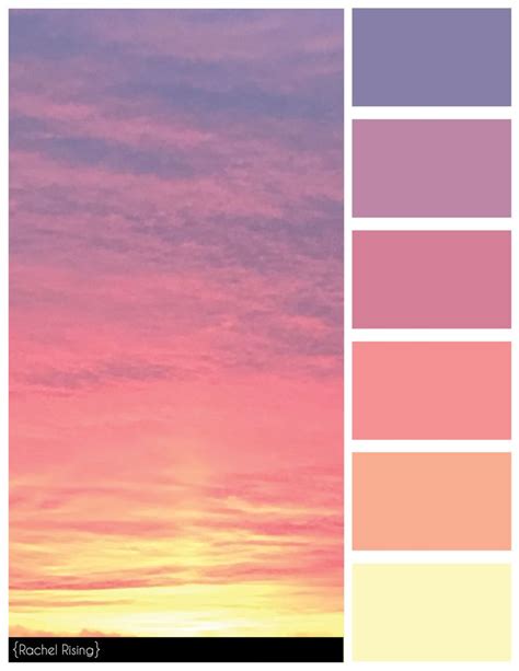 Color Swatches | rachelrisingdesign | Sunset color palette, Color palette challenge, Pastel ...
