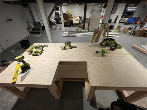 The workbench in our new home’s basement. : r/Workbenches