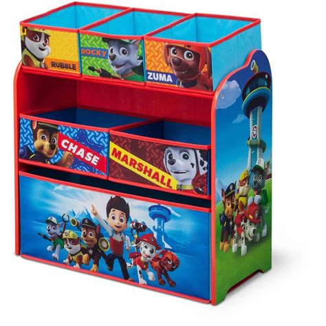 Paw Patrol Multi-Bin Toy Storage Organizer Box Children Furniture ...