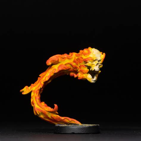 3D Print of Possessed Flaming Skulls (5 variations) by tcdeg