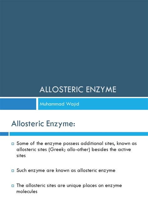 Allosteric Enzyme | PDF | Enzyme | Chemical Kinetics