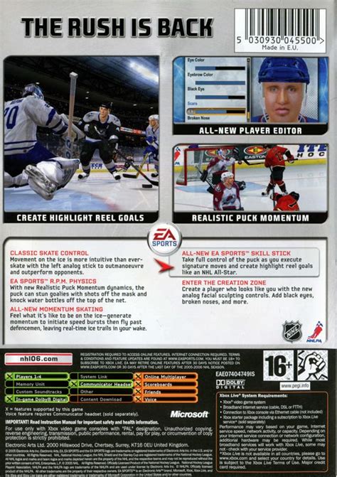 NHL 06 (2005) box cover art - MobyGames