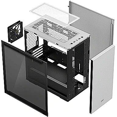 Deepcool MACUBE 110 WH, Tempered Glass, White (R-MACUBE110-WHNGM1N-G-1)