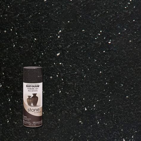 Rust-Oleum American Accents 12 oz. Stone Creations Black Granite Textured Finish Spray Paint ...