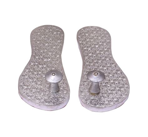 Lifetime Wood HADICRAFT's Silver/Chandi Charan Paduka for Puja/Aarti ...