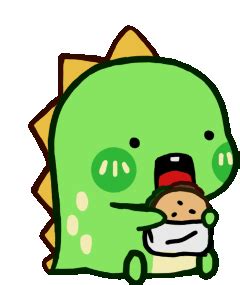 Cute Baby Dino Sticker - Cute Baby Dino - Discover & Share GIFs