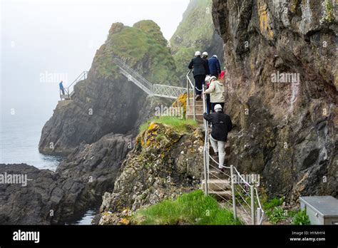 The Gobbins Cliff Path, near Islandmagee, County Antrim, Northern ...