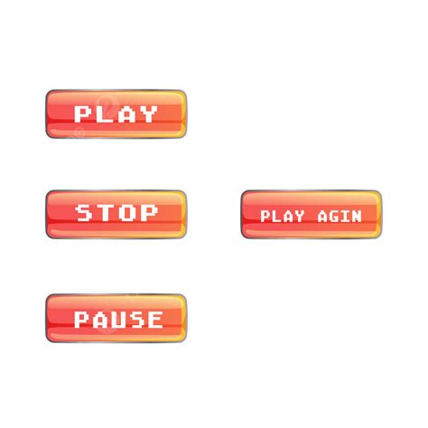Settings Button Vector PNG Images, Game Button Sets Pack Vactor Design, Application, Gui, Start ...