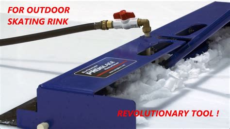 Backyard Ice rink Resurfacer, Deluxe manual ice resurfacer for outdoor skating rink - YouTube