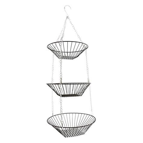 Dengmore Hanging Basket Fruit Organizer Three-layer Hanging Storage ...