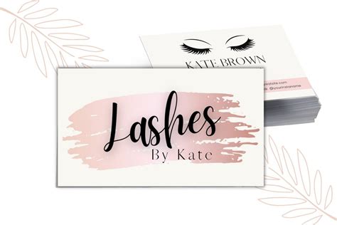 Lash Extension Business Card Template Editable Beauty Pink - Etsy