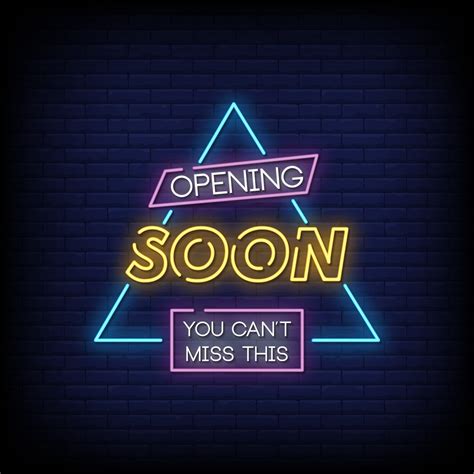 Opening Soon Neon Signs Style Text Vector 2405326 Vector Art at Vecteezy