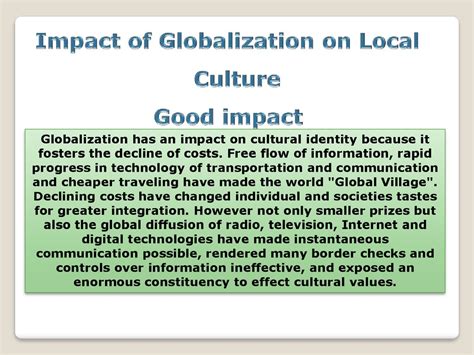 Negative impacts of globalization on the local identity of places ...