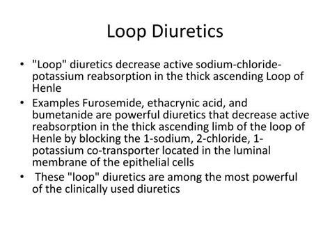 PPT - Diuretics PowerPoint Presentation - ID:2241330