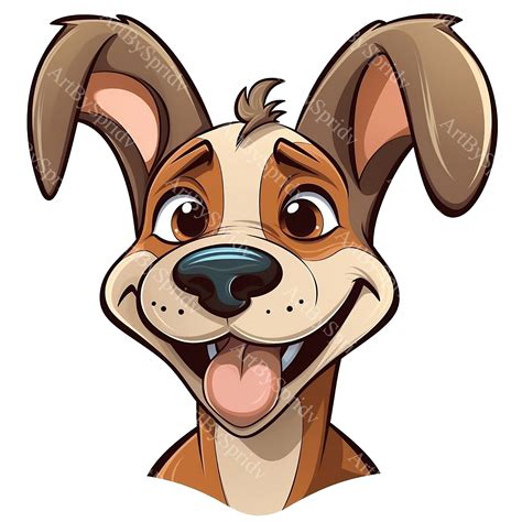 Adorable Cartoon Dog Clipart With Floppy Ears Cute Smiling Puppy Illustration Perfect for Kids ...