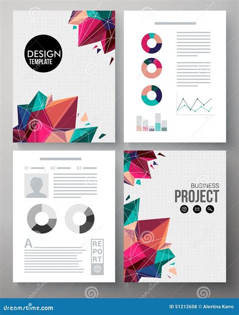 Colorful Design Template for a Business Project Stock Vector - Illustration of company, business ...