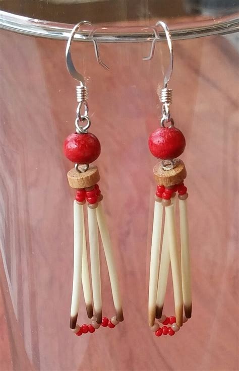 Porcupine Quills Jewelry, Earrings Porcupine Quills, Native American Style, Natural Quills ...