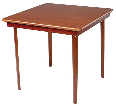Cherry Finish Card Table Wooden Folding Straight Edge Stakmore Classic Games New | eBay