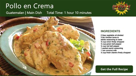 Pollo en Crema ~ Chicken in Cream | Hispanic Food Network