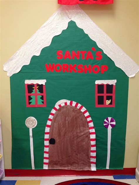 Santa's workshop | Santas workshop, Christmas door decorations, School ...