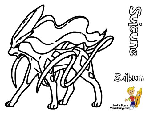 Pokemon Coloring Pages Legendary Dogs - BubaKids.com