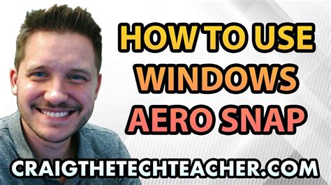 How To Use Windows Aero Snap - YouTube