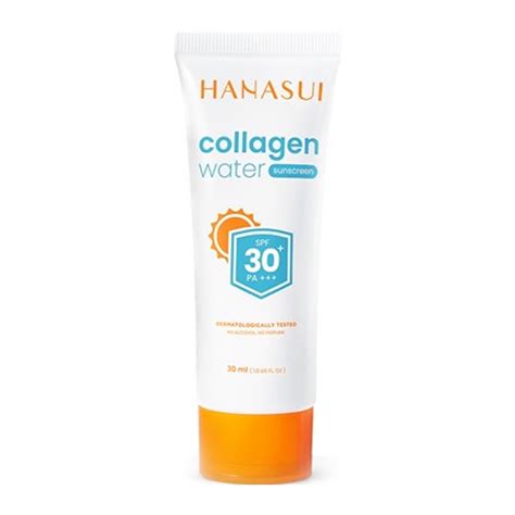 Jual Hanasui Collagen Water Sunscreen SPF 30 PA+++ (putih) | Shopee ...