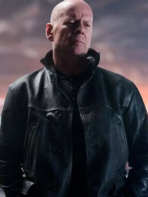 Movie Extraction Bruce Willis Leather Jacket-Mjacket.com