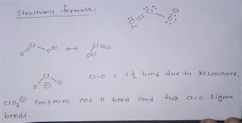 [Solved] Draw the structural formula for the chlorite ion, Cl O2-, and... | Course Hero