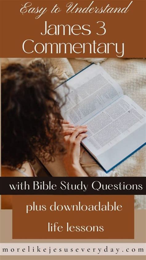 James 3 Commentary with Bible Study Questions (plus Downloadable Life ...