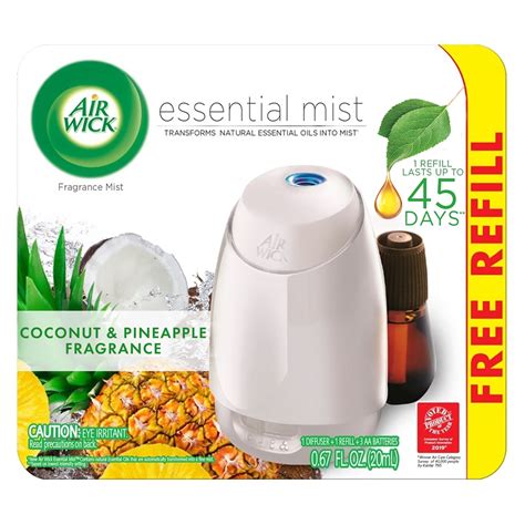 Air Wick Essential Mist Starter Kit (Diffuser + Refill), Coconut and ...