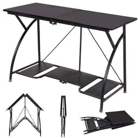 Goplus Modern Folding Computer Desk Home Office Study PC Writing Table Portable Simple Modern ...