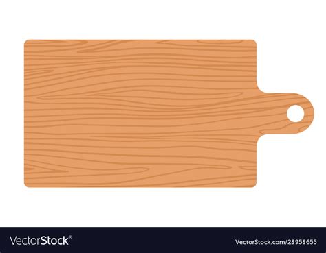 Kitchen wooden board flat isolated Royalty Free Vector Image