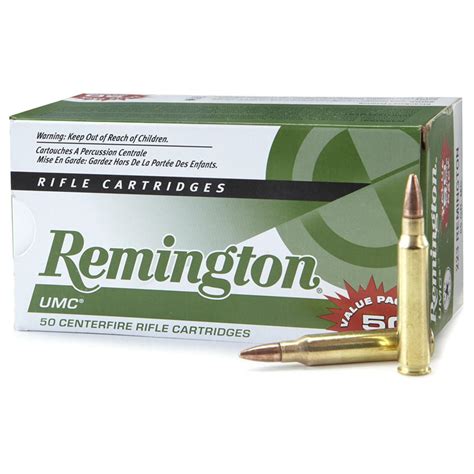 50 rounds Remington UMC .223 Rem. 55 Grain MC Centerfire Rifle Ammo ...