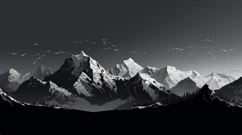 The subtle summits minimalist mountain - Minimal Art Wallpaper 4K HD ...