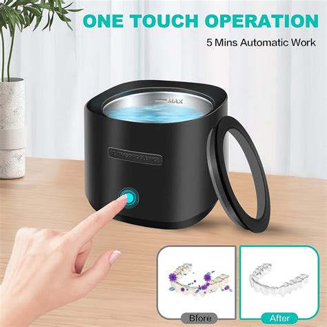 Portable Ultrasonic Cleaner for Dentures, Retainers, Mouth Guards, and ...