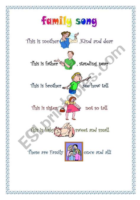 family song - ESL worksheet by rosemeri