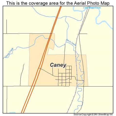 Aerial Photography Map of Caney, OK Oklahoma