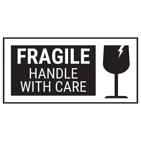 Fragile Handle With Care - Black Bold Labels On A Roll | Shipping & Handling Labels | Labels On ...