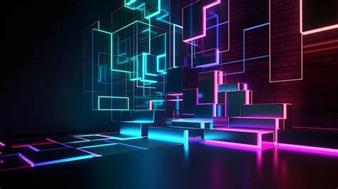 Premium AI Image | Neon dreams wallpaper