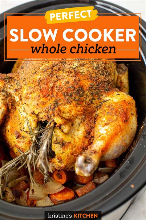 Easy Slow Cooker Whole Chicken in 2021 | Chicken and beef recipe ...