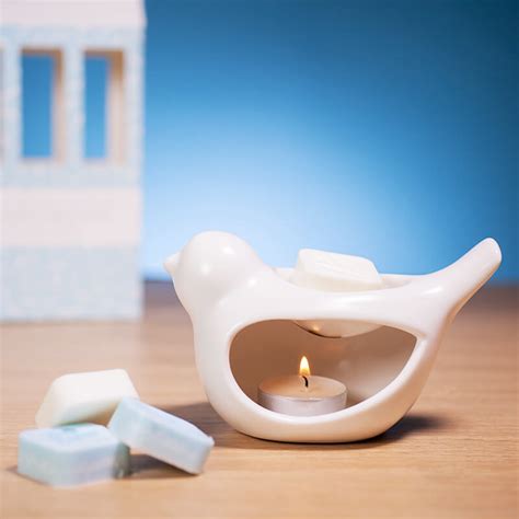 Luxury Ceramic Burner & Soy Wax Melts - White - Buy from Prezzybox.com