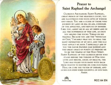 Buy St. Raphael The Archangel Prayer Card (RCC 64E) Online at Low Prices in India - Amazon.in