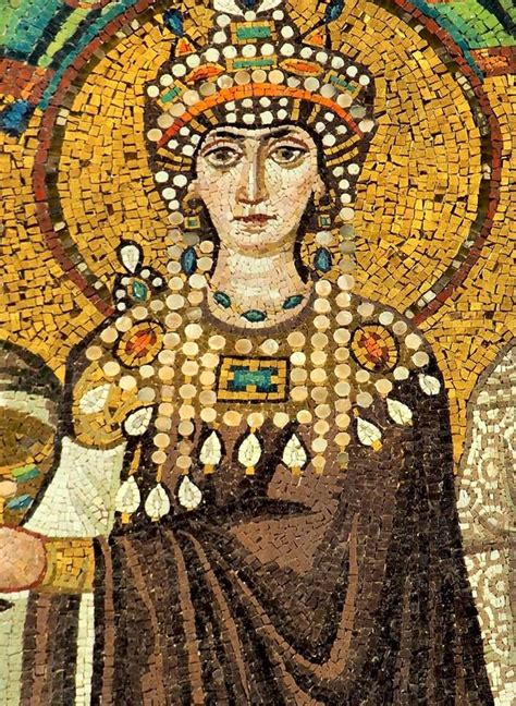 Empress Theodora - San Vitale Mosaic in Ravenna | Byzantine mosaic ...