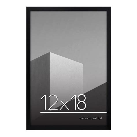 Buy Americanflat 12x18 Frame in Black - Thin Border Photo Frame with Polished Plexiglass ...
