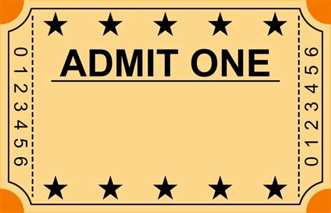 Blank Admit One Ticket Template #BlankAdmitOneTicketTemplate Check more at http://thebetterb ...