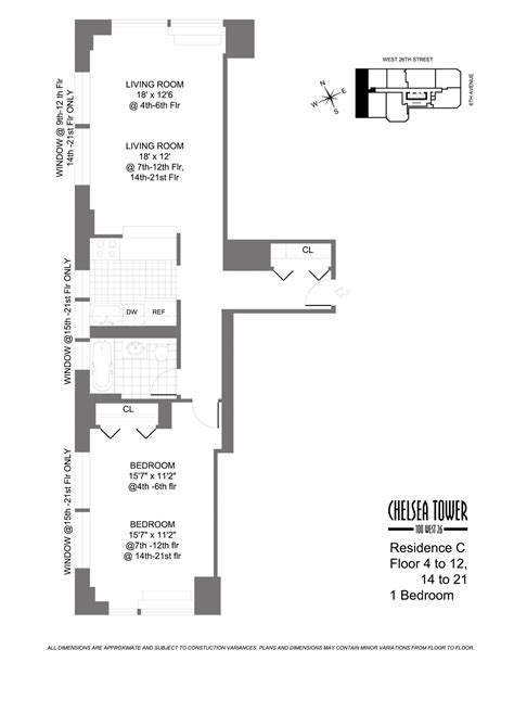 Smart Studio - 2 BR Apartment Floorplans | Chelsea Tower NYC